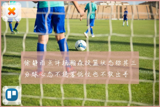 徐静雨点评杨瀚森投篮状态称其三分球心态不稳落低位也不敢出手